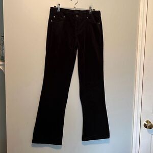 The Limited Women's Black Corduroy Flap Pockets Drew Fit Straight Pants Size 4